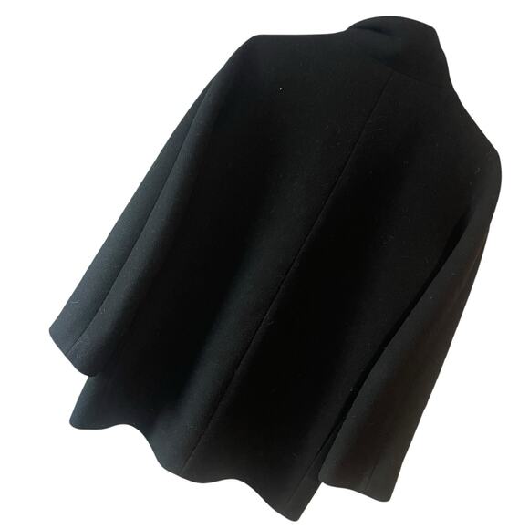 J. Crew Cocoon Coat in Italian Stadium Cloth Wool Nello Gori J5536 Size 2 Black - Picture 7 of 11